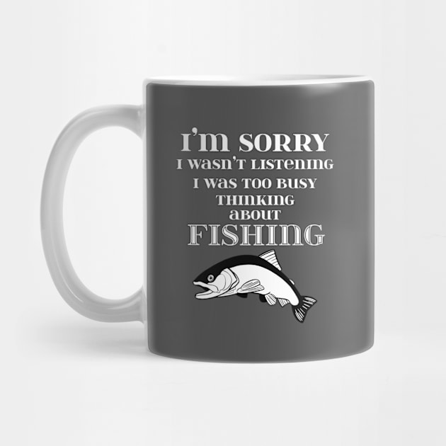 Love to Fish Fisherman Gifts Thinking About Fishing Gift by Tracy